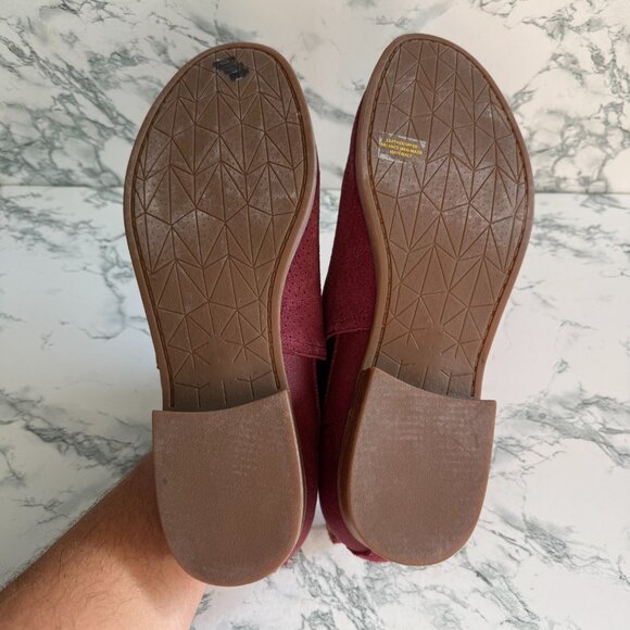 Spenco Women 11 Wolf Ridge Shoe Ankle Slip On Suede Maroon Comfort Casual Heel - Picture 7 of 8